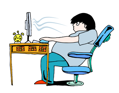 Sitting at Desk with Poor Posture
